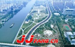 靖江十圩港景观带南延工程步伐
