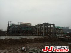 售楼处搭建中 靖江万科或于3月开盘