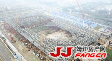 靖江文化中心项目主体结构今年将封顶(图1) 靖江文化中心