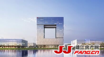 靖江金融商务区裙房施工已完成